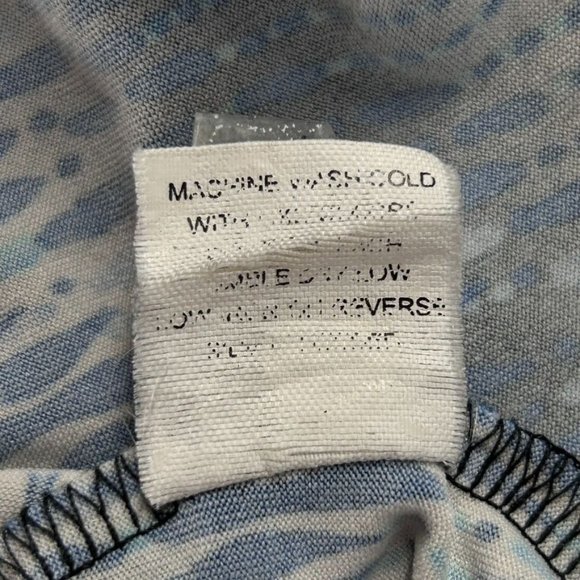 Elementz Women's Short Sleeve Print Top in Blue/Green/White/Gray - Size M - Picture 6 of 6